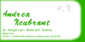 andrea neubrant business card